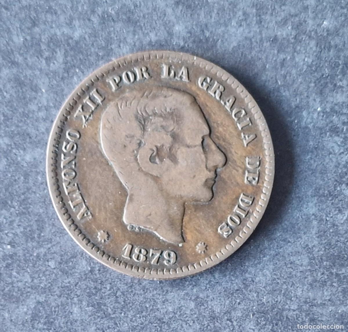 Monedas de Espa&ntilde;a: 5 CENTIMOS DE 1879 DE ALFONSO XII - Foto 2
