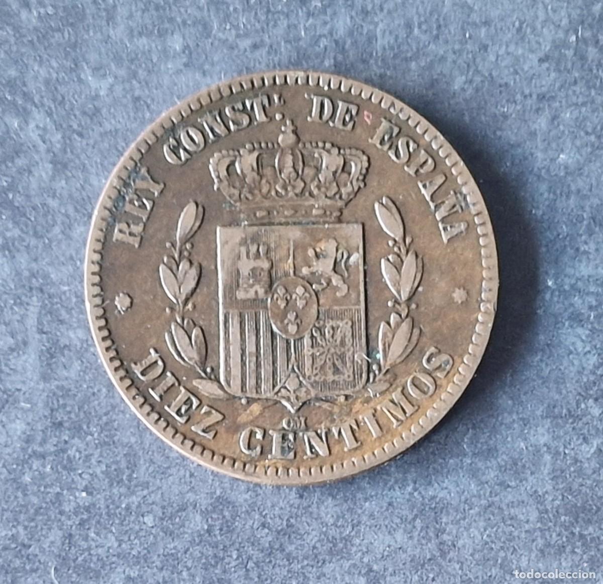Monedas de Espa&ntilde;a: 10 CENTIMOS DE 1878 DE ALFONSO XII - Foto 1