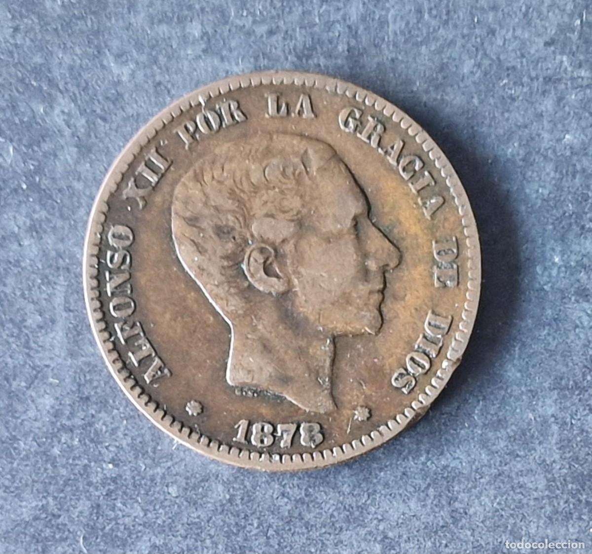 Monedas de Espa&ntilde;a: 10 CENTIMOS DE 1878 DE ALFONSO XII - Foto 2