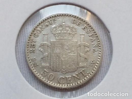 Monedas de Espa&ntilde;a: 50 C&Eacute;NTIMOS 1900 *0 *0 ALFONSO XIII MBC - Foto 2