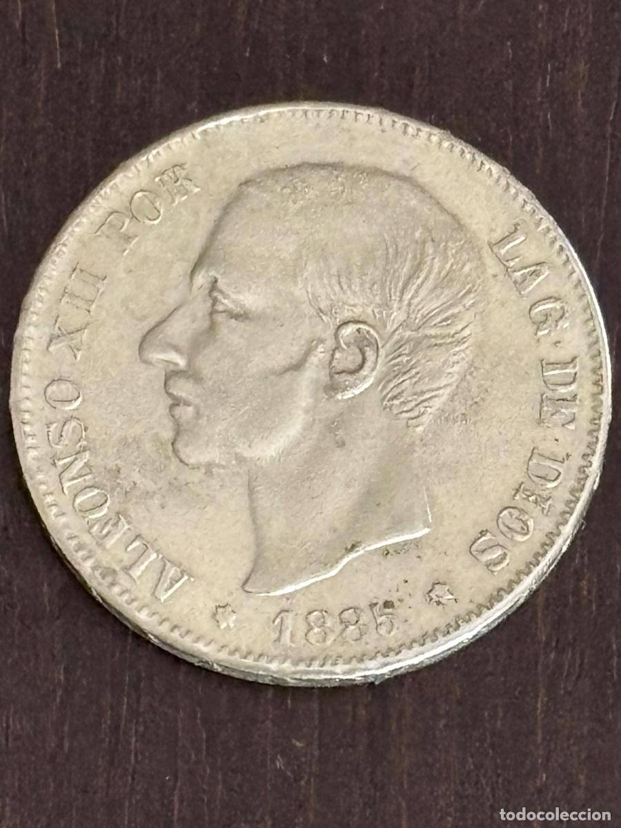 Monedas de Espa&ntilde;a: Moneda 5 pesetas 1885 Alfonso XII - Foto 1