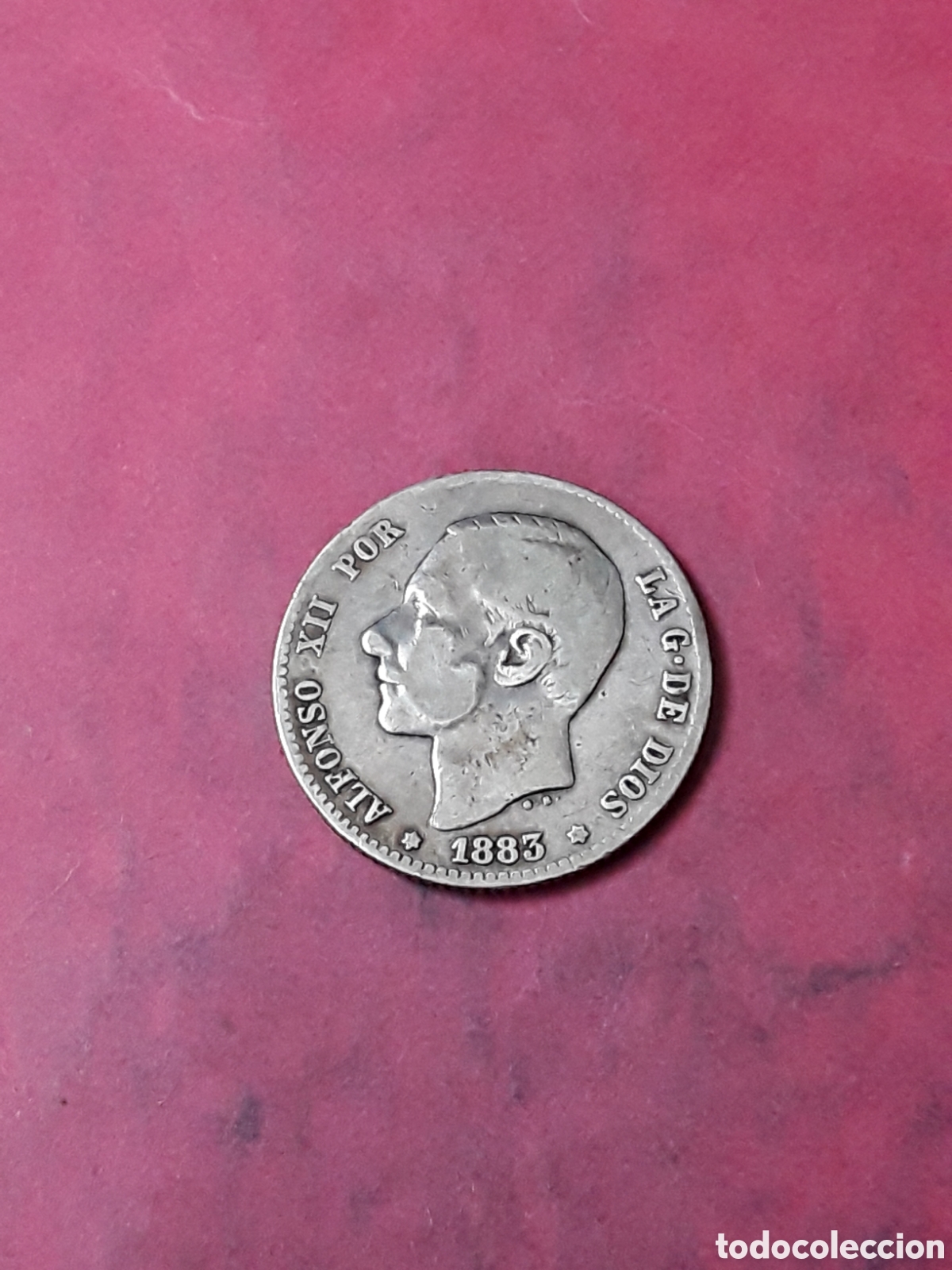 M&uuml;nzen von Spanien: 1 PESETA 1883 PLATA. ALFONSO XII