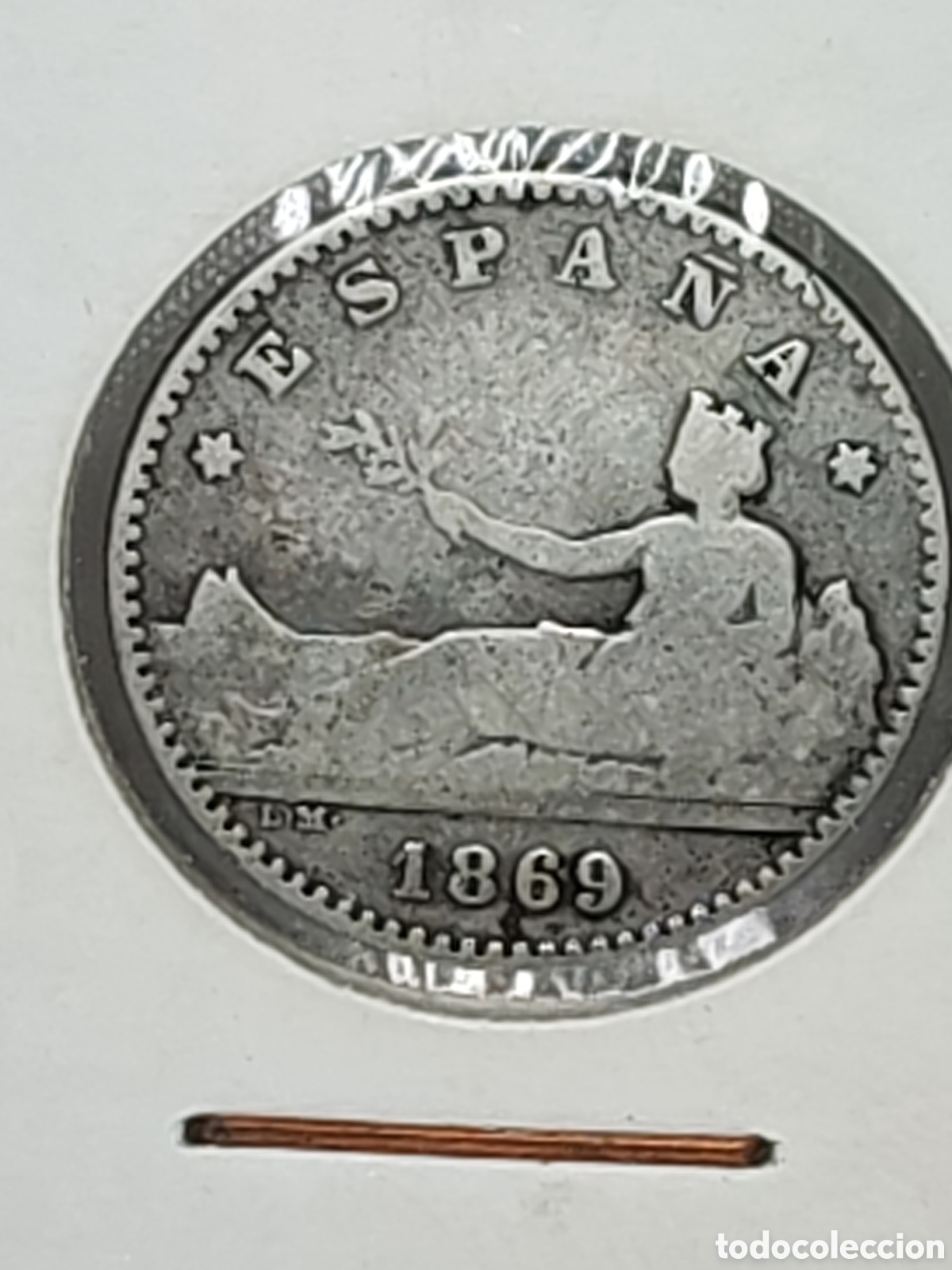Monedas de Espa&ntilde;a: Espa&ntilde;a. 50 centimos. 1869. Plata - Foto 3