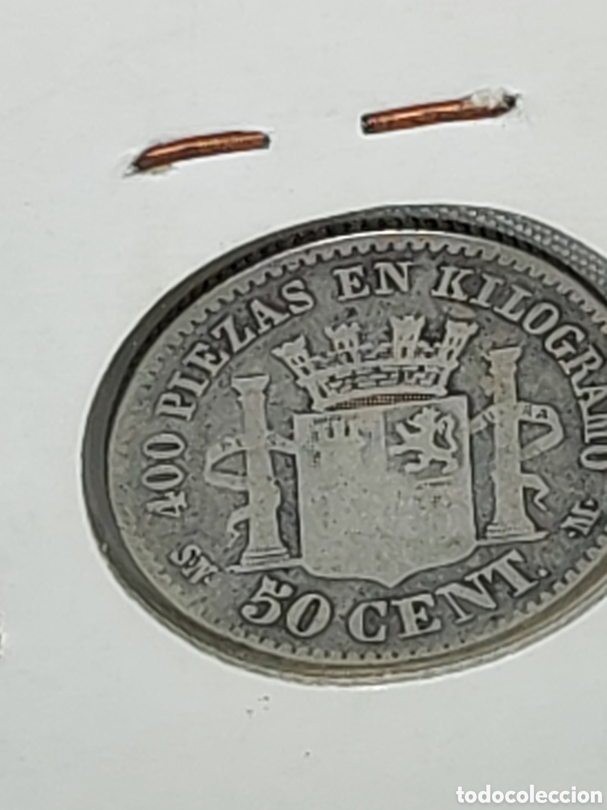 Monedas de Espa&ntilde;a: Espa&ntilde;a. 50 centimos. 1869. Plata - Foto 5