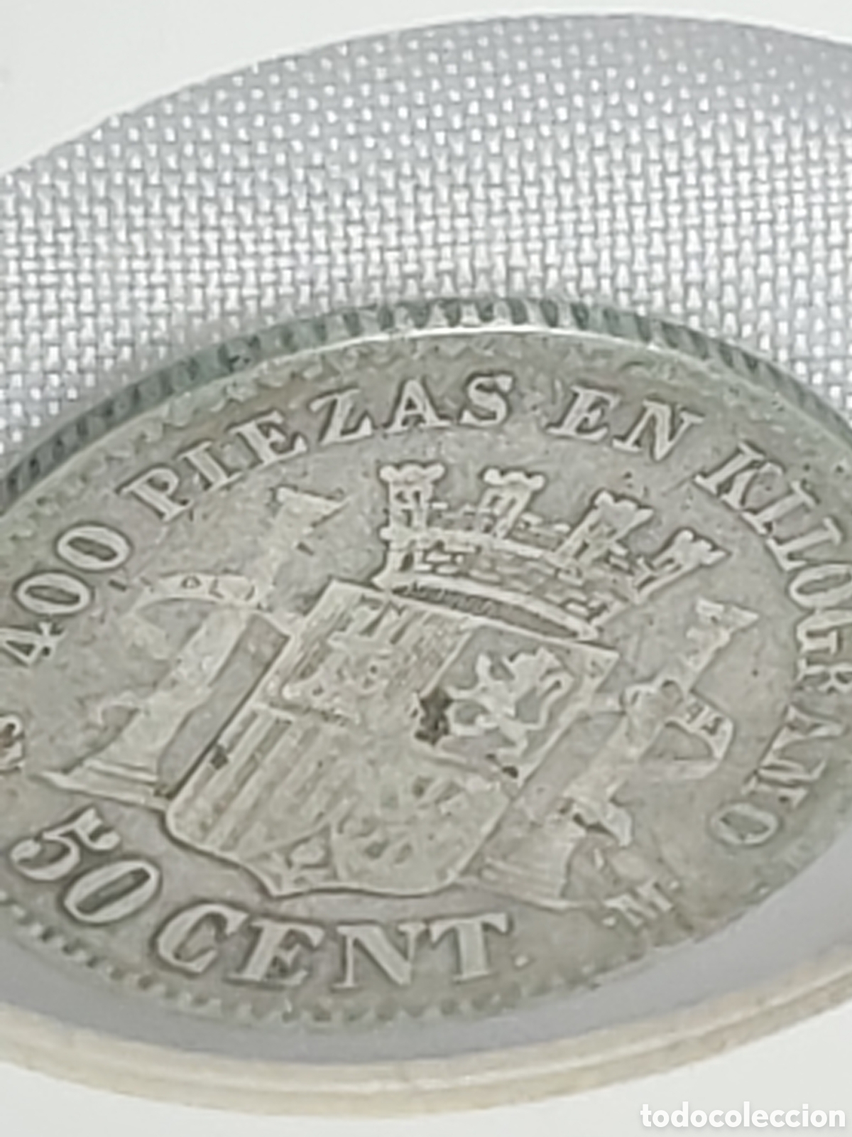 Monedas de Espa&ntilde;a: Espa&ntilde;a. 50 centimos. 1870 SN-M . Plata - Foto 5