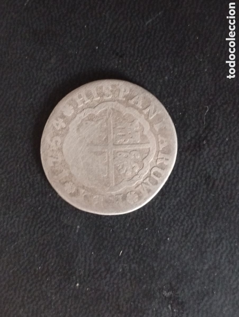 Coins of Spain: moneda de 2 reales plata 1754 Fernando VI ver fotos
