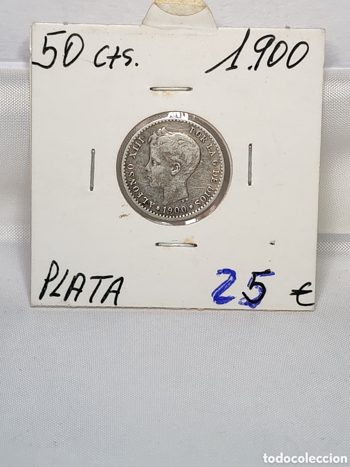 Monedas de Espa&ntilde;a: Espa&ntilde;a. 50 centimos. 1900 SM-V . Alfonso XIII. Plata