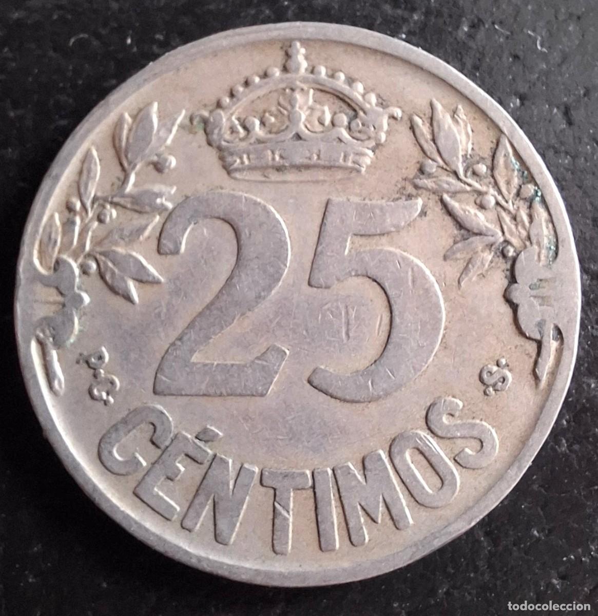 Monedas de Espa&ntilde;a: 25 C&eacute;ntimos 1925 - Alfonso XIII - Espa&ntilde;a (B) - Foto 2