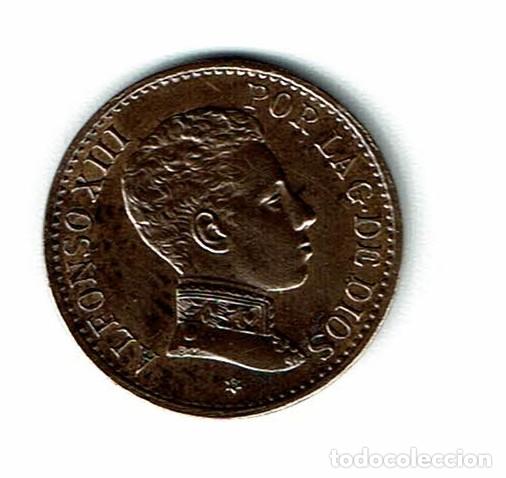 Monedas de Espa&ntilde;a: ALFONSO XIII 1 C&Eacute;NTIMO 1906 ESTRELLA 6 - Foto 1