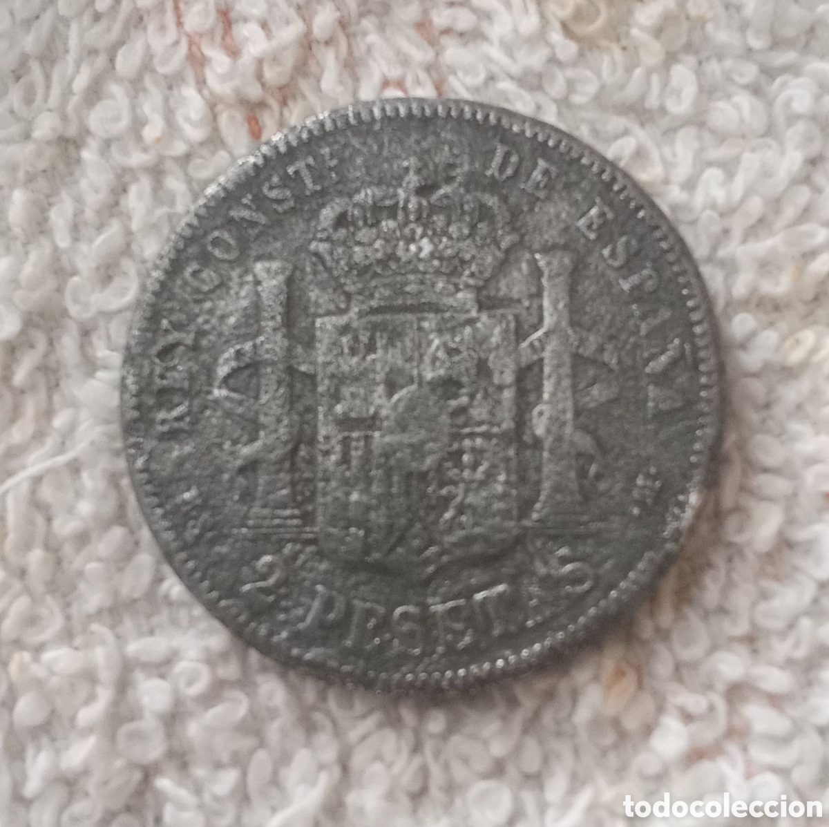 Monedas de Espa&ntilde;a: MONEDA DE PLATA DE DOS PESETAS DE ALFONSO XII - Foto 2