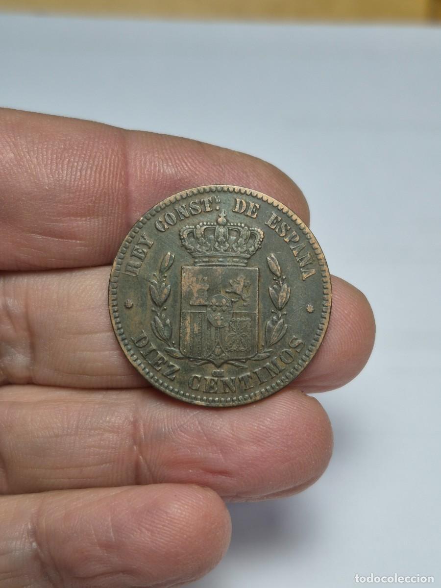 Monedas de Espa&ntilde;a: NT / ALFONSO XII 10 CENTIMOS 1877 (E992) - Foto 2