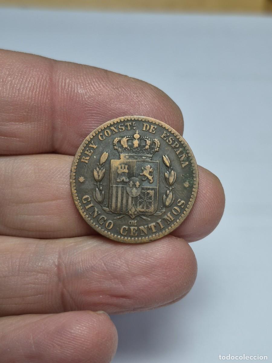 Monedas de Espa&ntilde;a: NT / ALFONSO XII 5 CENTIMOS 1877 (E993) - Foto 2