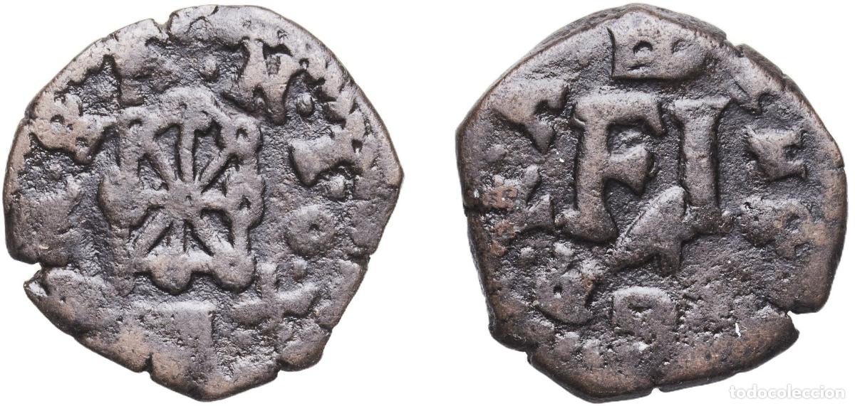 M&uuml;nzen von Spanien: Spain Kingdom of Navarre Spanish states 164? 4 Cornados - Philip IV Copper Pamplona Mint 4.03g VF C