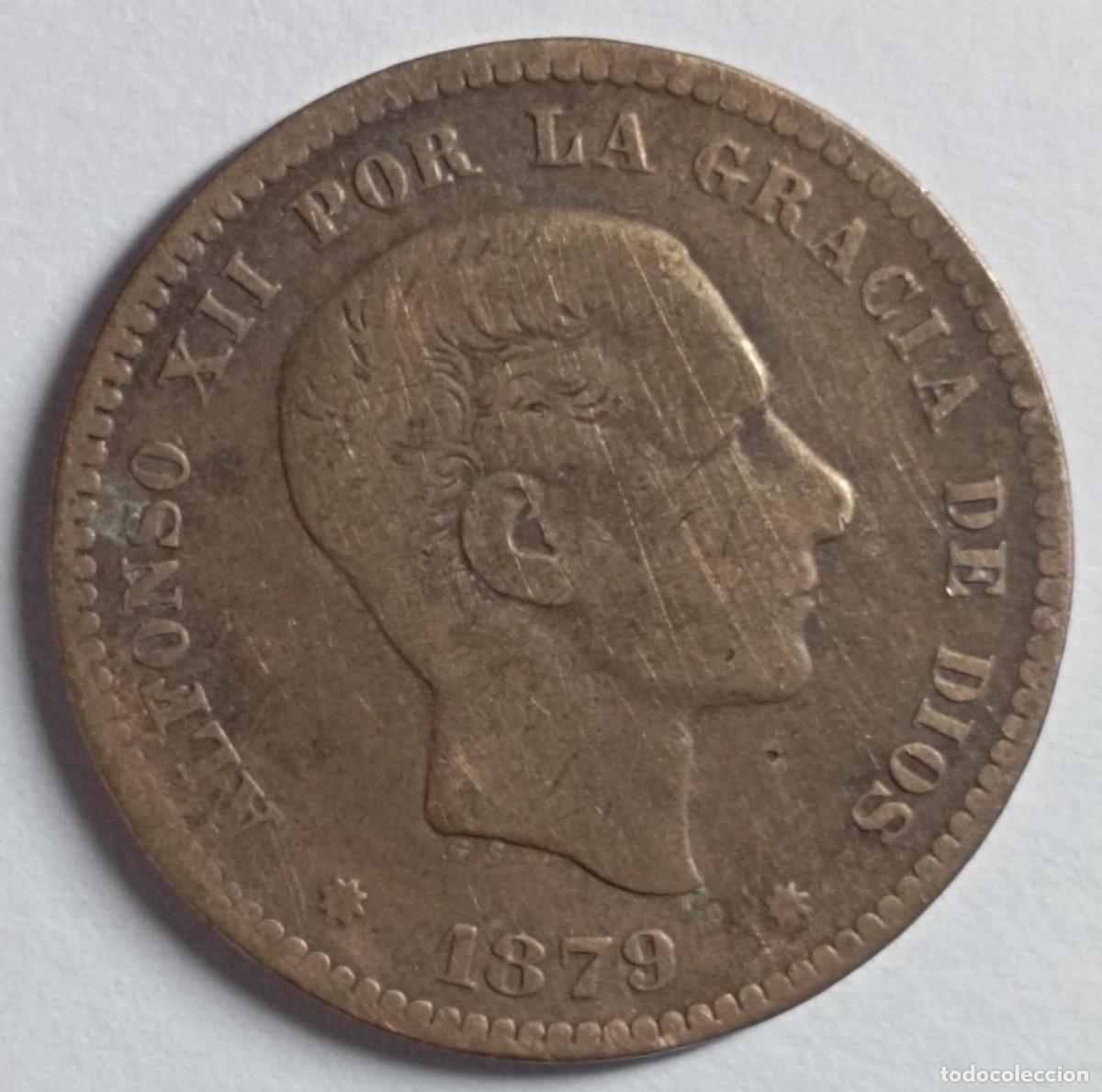 Monedas de Espa&ntilde;a: Moneda de Espa&ntilde;a 5 c&eacute;ntimos Alfonso XII de 1879 - Foto 1