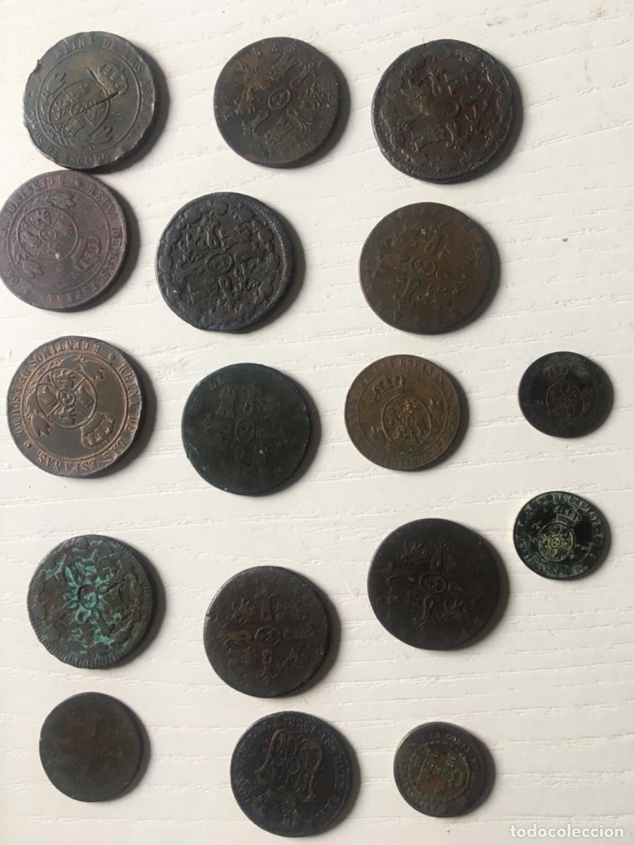 Monedas de Espa&ntilde;a: 16 monedas isabel Ii 1carlos iv - Foto 1