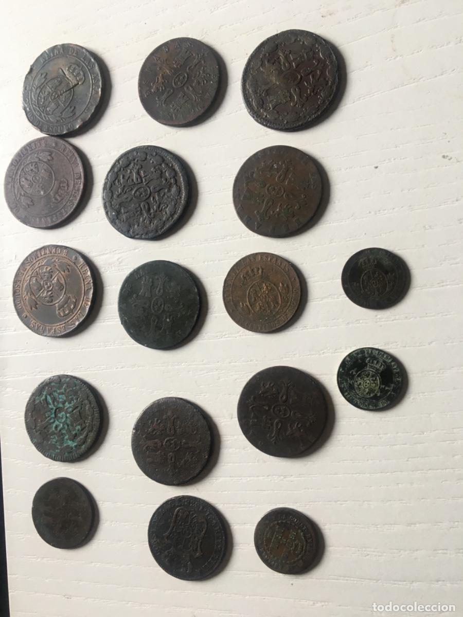 Monedas de Espa&ntilde;a: 16 monedas isabel Ii 1carlos iv - Foto 2