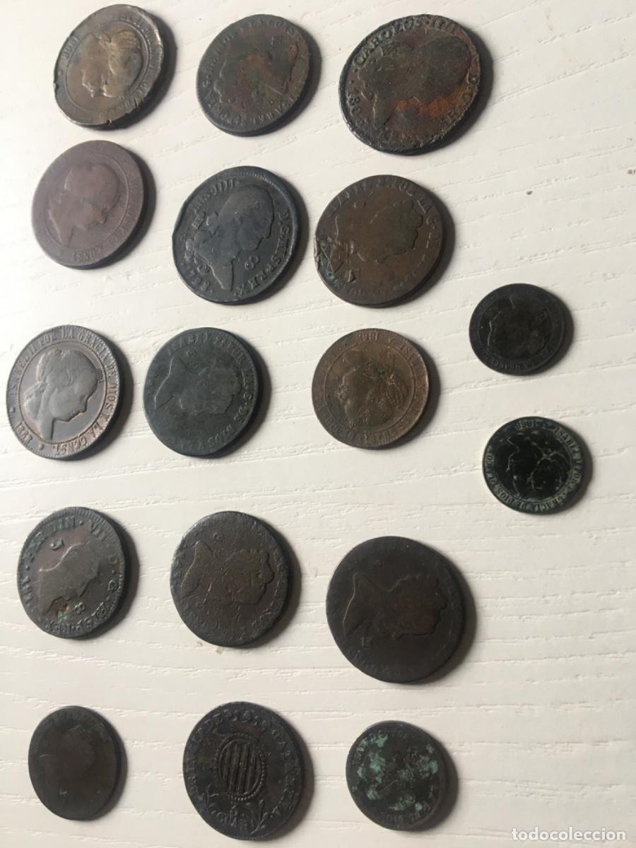 Monedas de Espa&ntilde;a: 16 monedas isabel Ii 1carlos iv - Foto 3