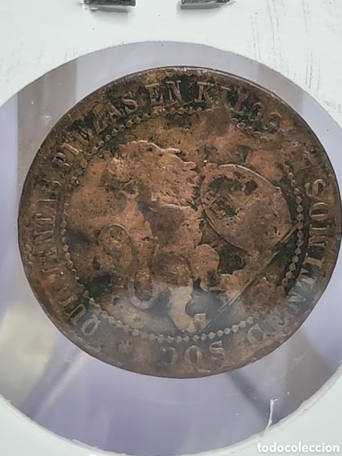 Monedas de Espa&ntilde;a: Espa&ntilde;a. 2 Dos centimos 1870.barcelona OM - Foto 5