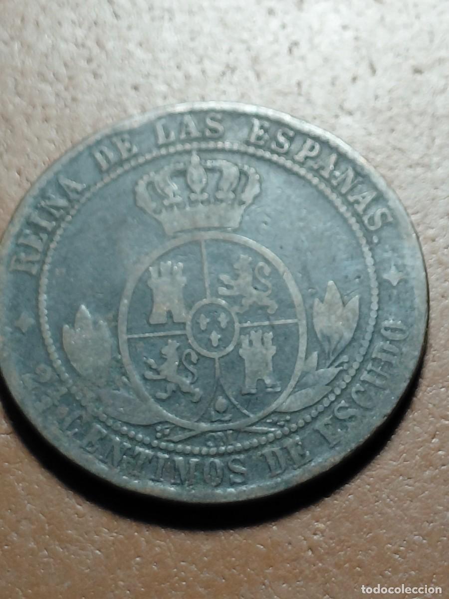 Monedas de Espa&ntilde;a: ISABEL II - 2 1/2 CENTIMOS DE ESCUDO - Foto 2