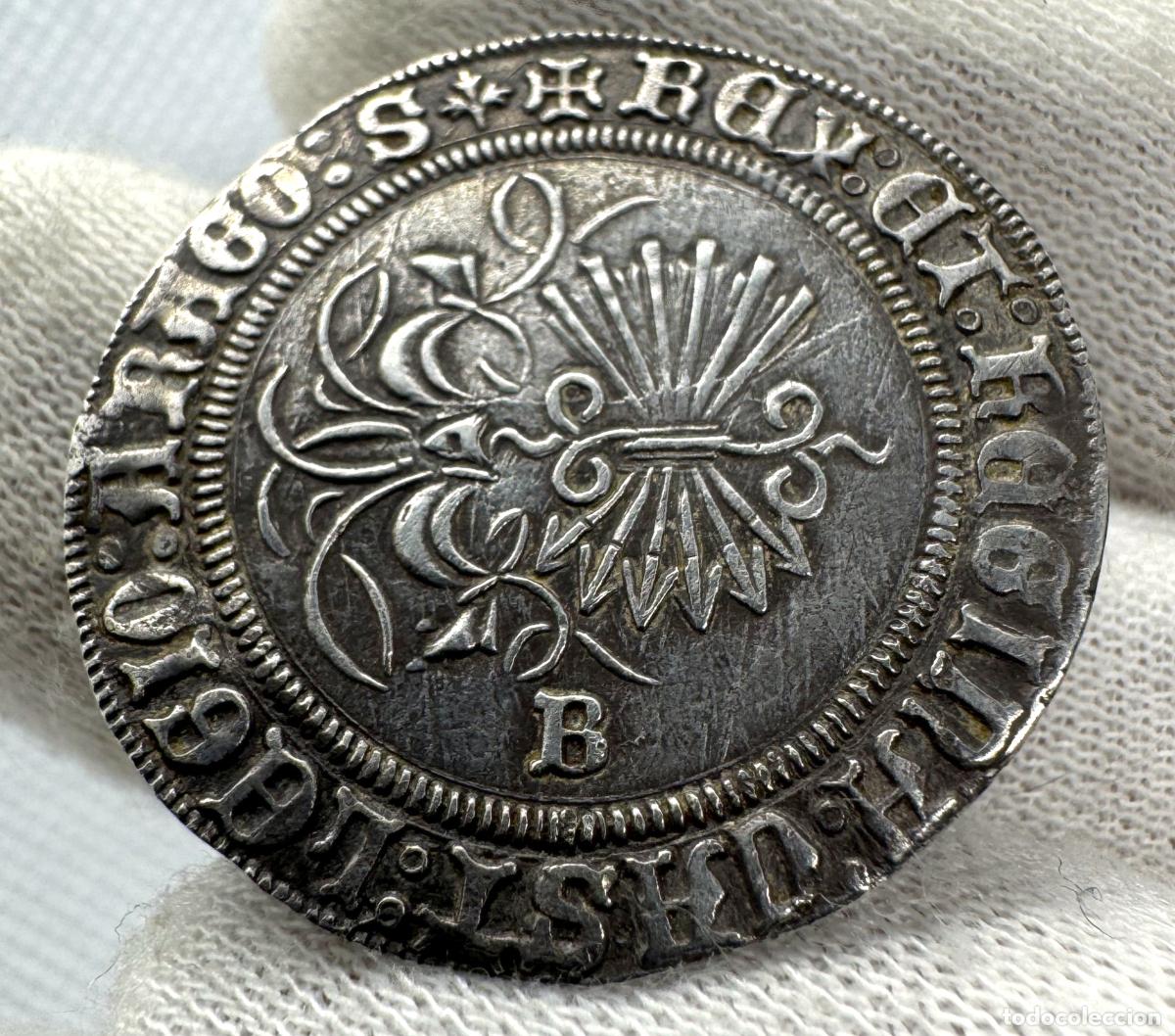 Moedas de Espanha: Reyes Cat&oacute;licos (1474-1504). 1 real. Burgos. (Cal-308). Ag. 3,23g.