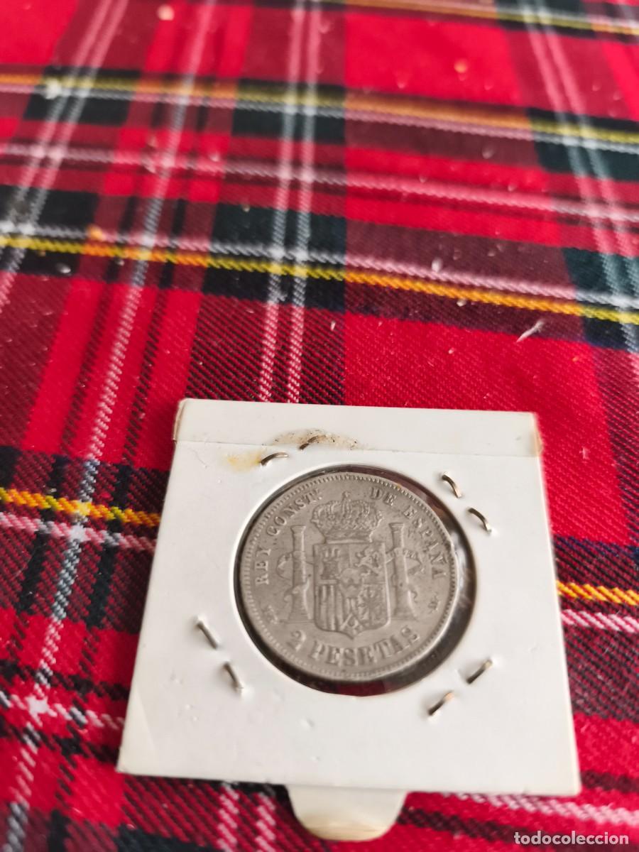 Monedas de Espa&ntilde;a: Moneda plata Espa&ntilde;a 2 pesetas 1882 - Foto 2