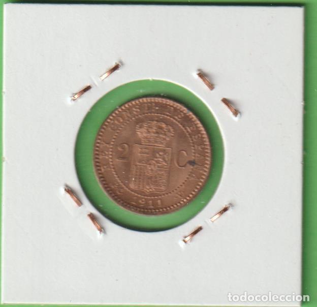 Monedas de Espa&ntilde;a: MONEDAS - ALFONSO XIII - 2 C&Eacute;NTIMOS 1911 (SC-) - Foto 2