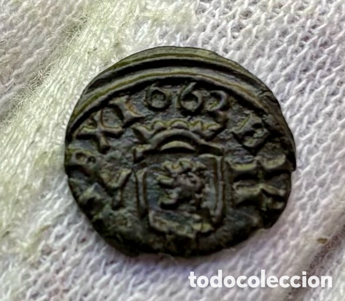 Monedas de Espa&ntilde;a: Moneda 2 Maravedis 1663 MADRID. FELIPE IV - Foto 4