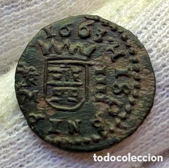 Monedas de Espa&ntilde;a: Moneda 4 Maravedis 1663 TRUJILLO. FELIPE IV - Foto 4