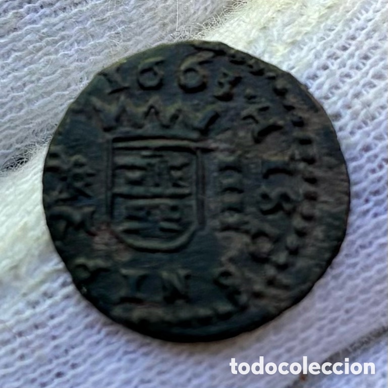 Monedas de Espa&ntilde;a: Moneda 4 Maravedis 1663 TRUJILLO. FELIPE IV - Foto 6