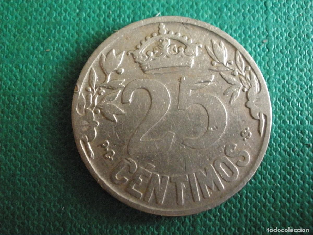 Monedas de Espa&ntilde;a: Moneda de 25 C&eacute;ntimos de 1925 - Espa&ntilde;a, Alfonso XIII - Foto 2