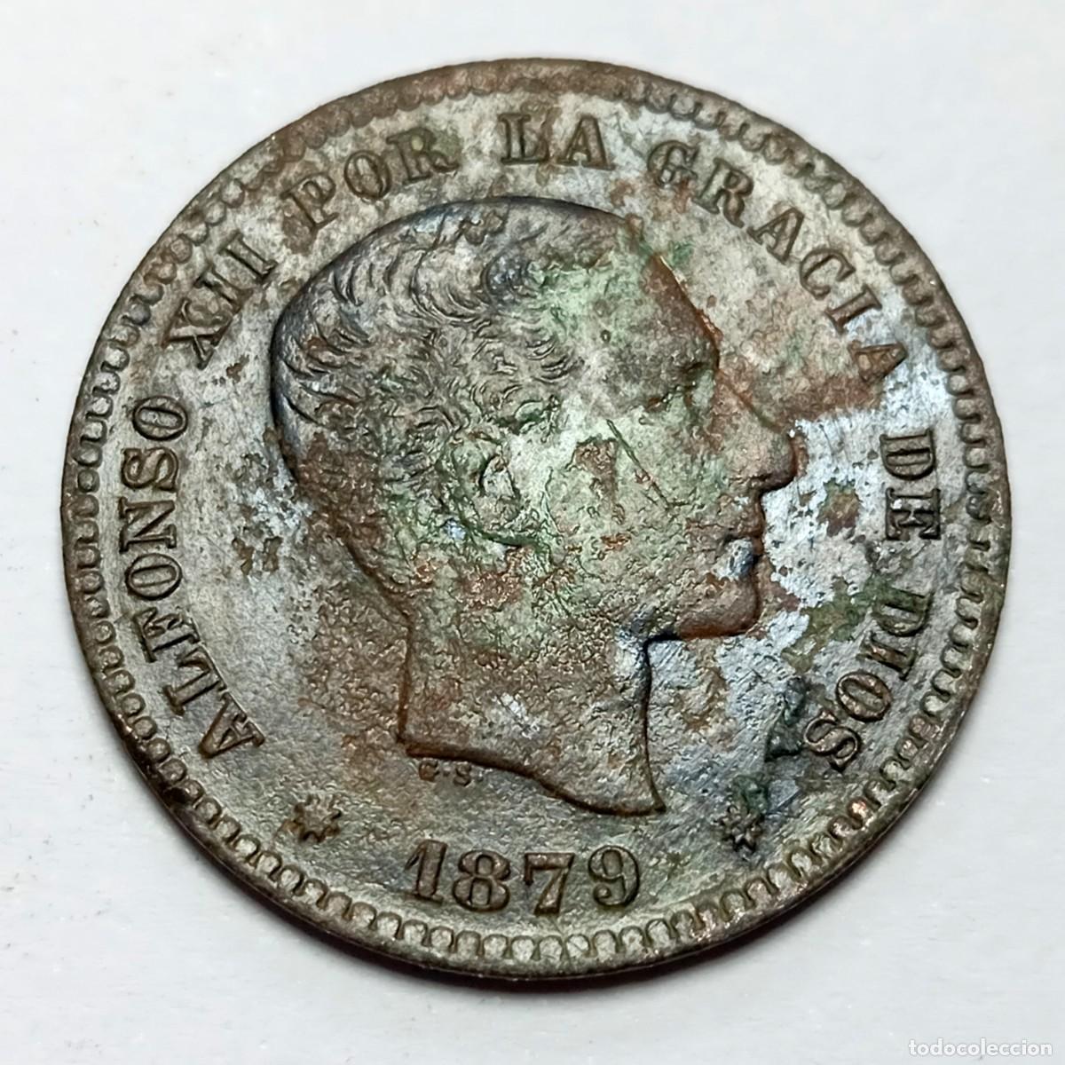 Monedas de Espa&ntilde;a: ⚜️ BBD0 6. Espa&ntilde;a. 5 c&eacute;ntimos 1878 + 1879 OM - Foto 4