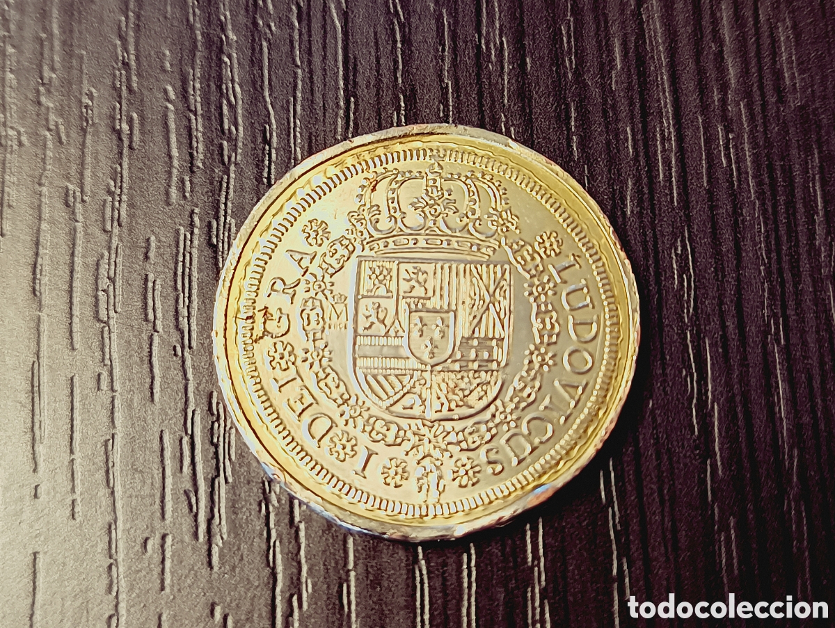 Monedas de Espa&ntilde;a: R&eacute;plica Moneda Antigua Luis I - Foto 3