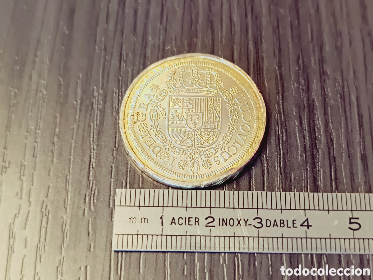 Monedas de Espa&ntilde;a: R&eacute;plica Moneda Antigua Luis I - Foto 7