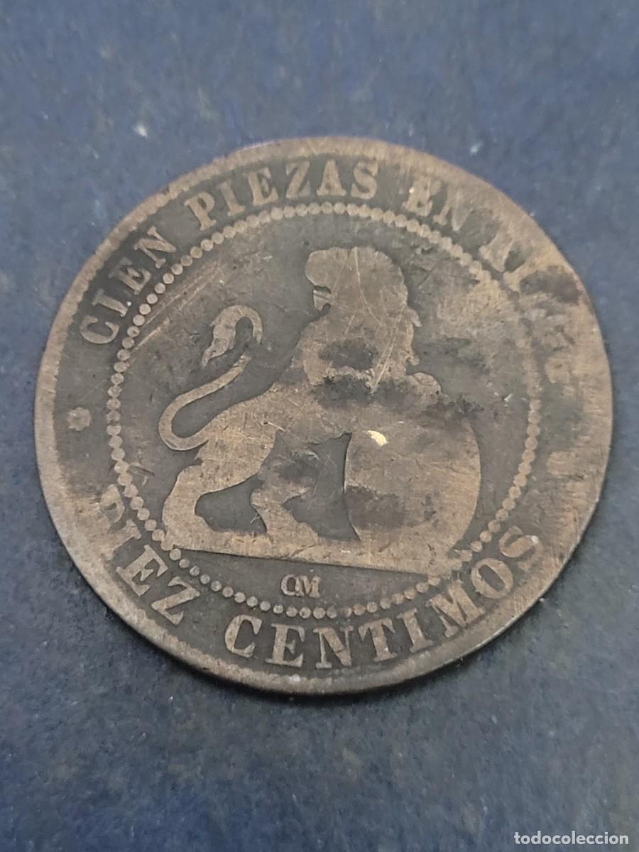 Monedas de Espa&ntilde;a: Moneda 10 c&eacute;ntimos 1870 Gobierno provisional Espa&ntilde;a - Foto 1