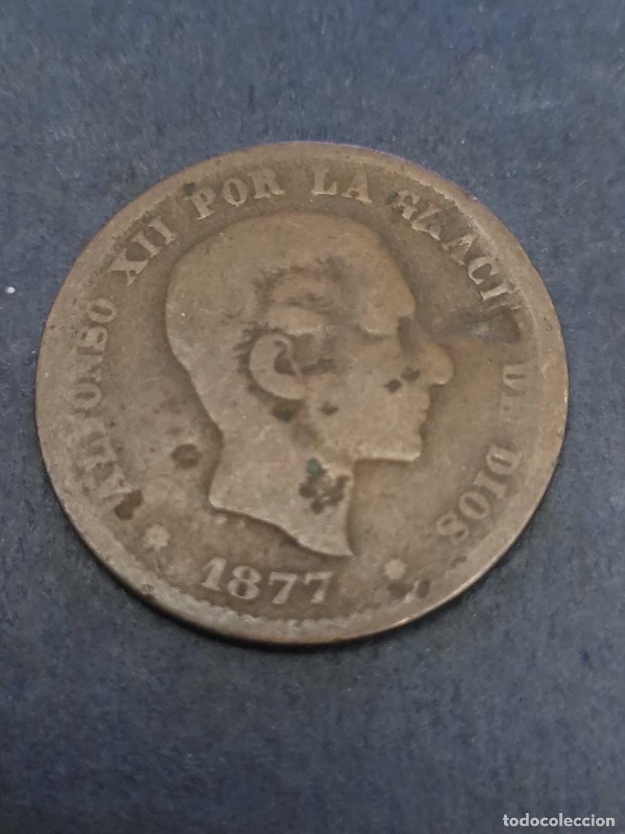 Monedas de Espa&ntilde;a: Moneda 5 c&eacute;ntimos 1877 Alfonso XII Espa&ntilde;a - Foto 1