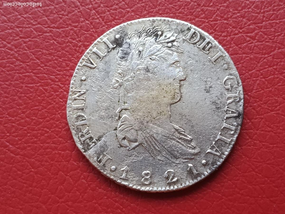 Monedas de Espa&ntilde;a: 8 REALES DE PLATA, 1821 ZACATECAS, MEXICO