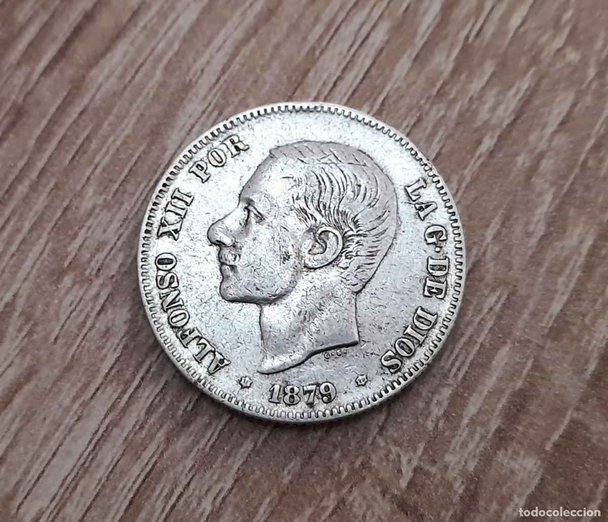 Monedas de Espa&ntilde;a: Alfonso XII, 2 Pesetas 1879 E.M. M. *18*79
