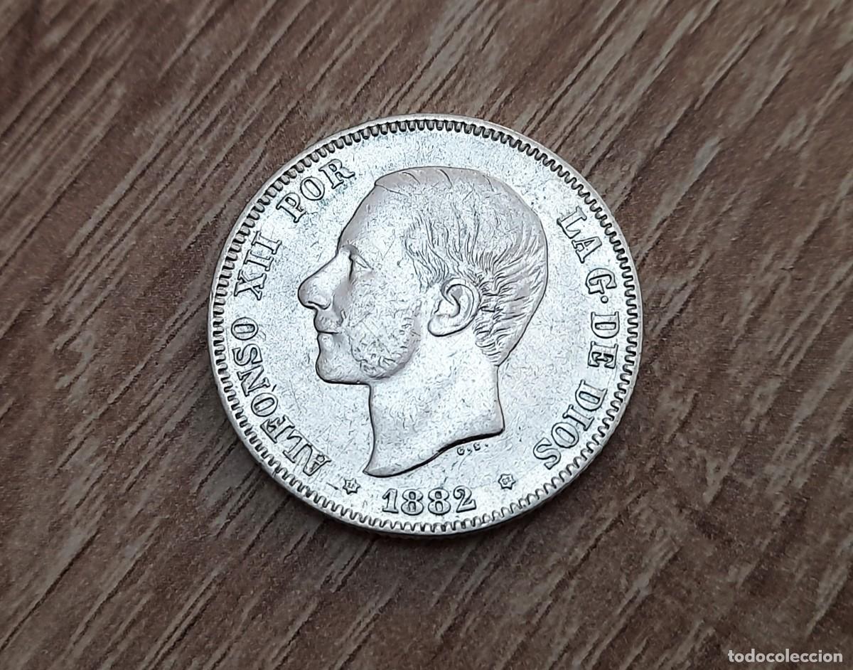 Monedas de Espa&ntilde;a: Alfonso XII, 2 Pesetas 1882 MS. M. *18*82