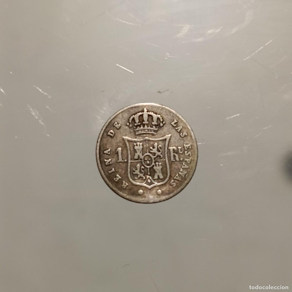 Monedas de Espa&ntilde;a: 1 real de plata Isabel II 1853 - Foto 2