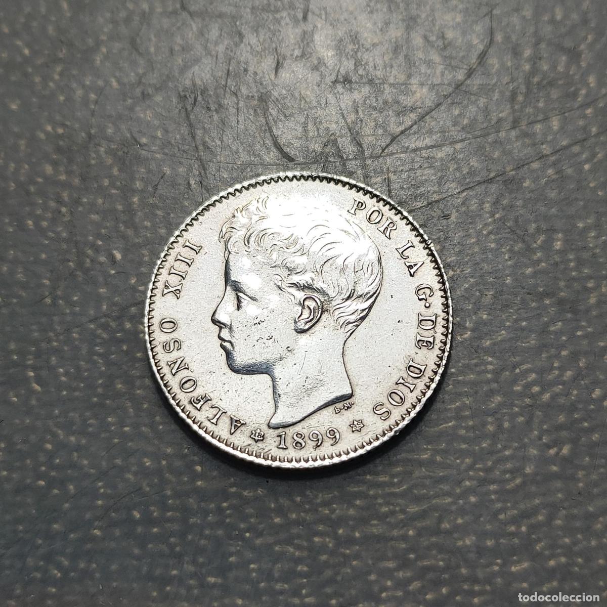 Monedas de Espa&ntilde;a: ESPA&Ntilde;A ALFONSO XIII 1 PESETA 1899 EBC-/EBC LIMPIADA