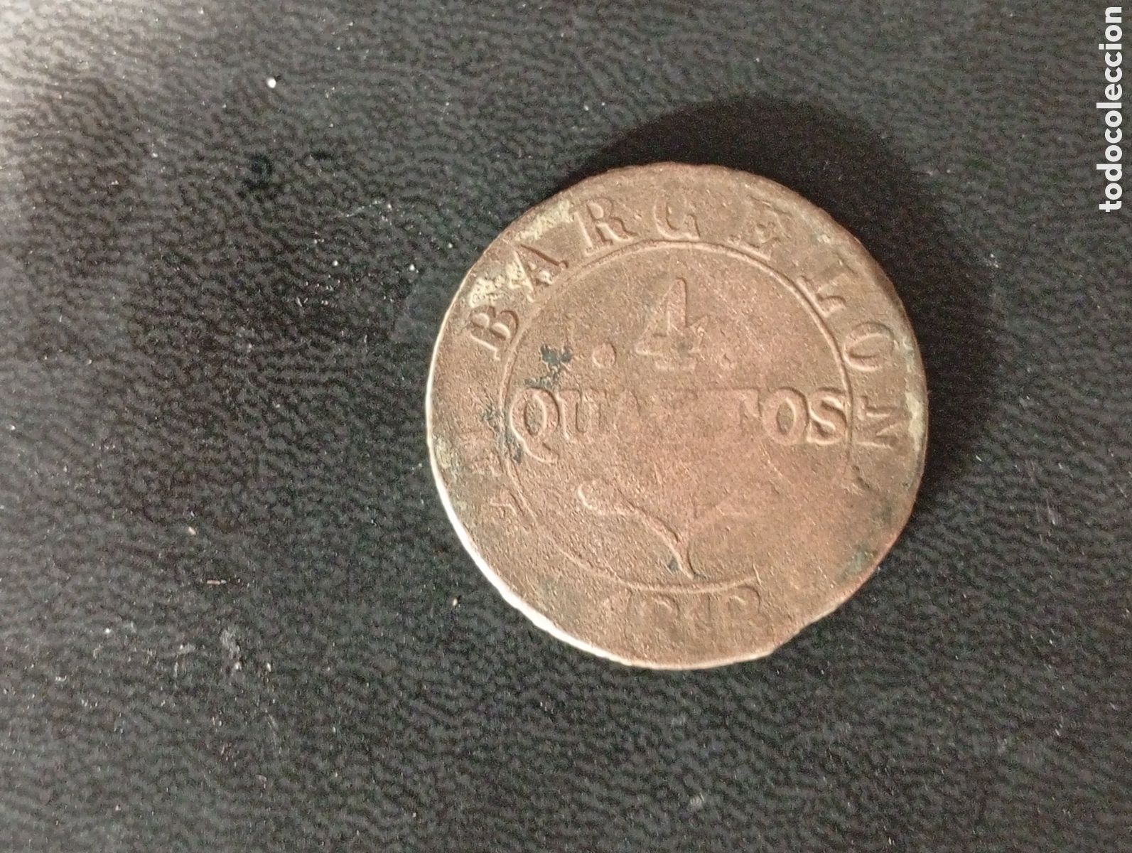 Monedas de Espa&ntilde;a: Moneda de 4 quartos 1818 Fernando VII