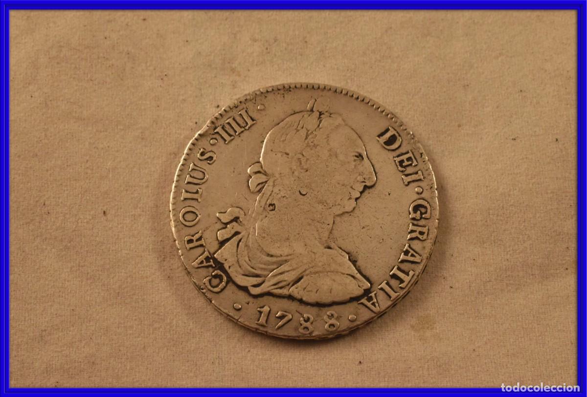 Monedas de Espa&ntilde;a: Moneda de plata Carlos III Columnario. A&ntilde;o 1788. Es de 8 reales