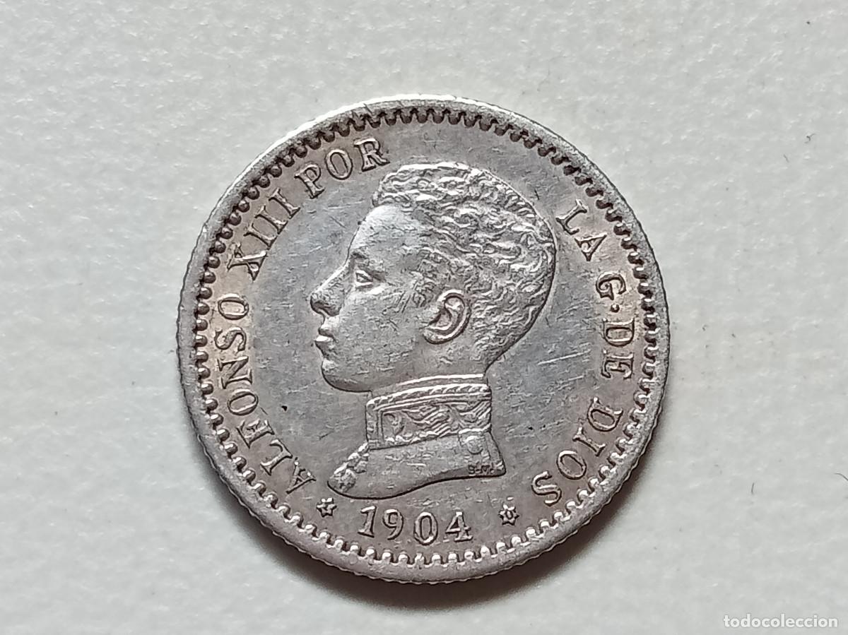 Monedas de Espa&ntilde;a: ALFONSO XIII 50 C&Eacute;NTIMOS PLATA 1904 *(1-0) PCV MBC+