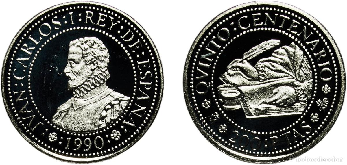 Monedas de Espa&ntilde;a: Spain Kingdom 1990 M 200 Pesetas (Alonso de Ercilla) Silver (.925) Madrid Mint (26972) 3.37g PF KM