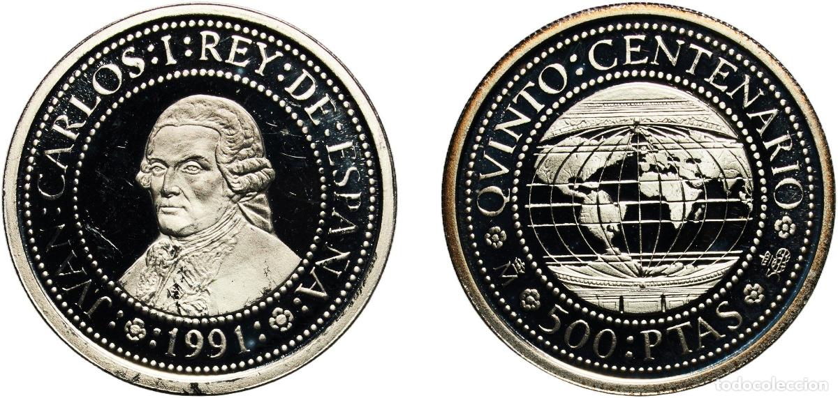 Monedas de Espa&ntilde;a: Spain Kingdom 1991 M 500 Pesetas (Jorge Juan) Silver (.925) Madrid Mint (14000) 6.75g PF KM 885