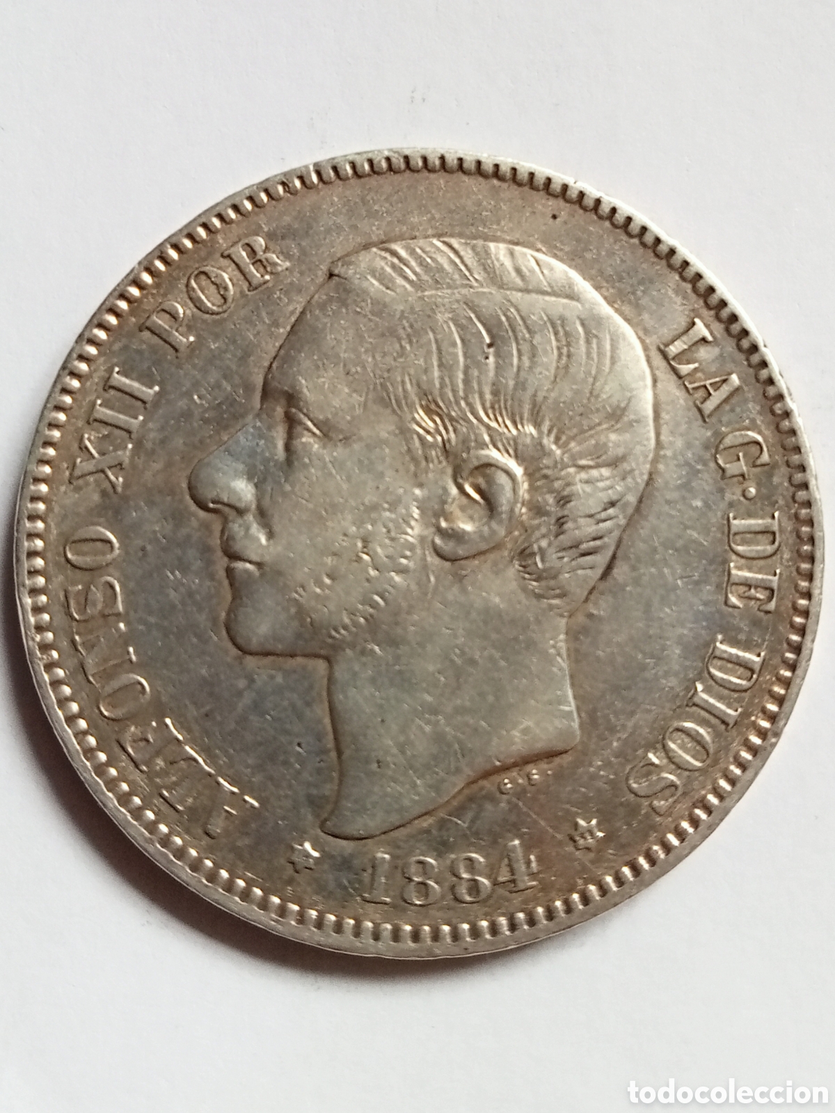 Monedas de Espa&ntilde;a: ALFONSO XII - A&Ntilde;O 1884 ESTRELLAS *18*84 MS.M - 5 PESETAS