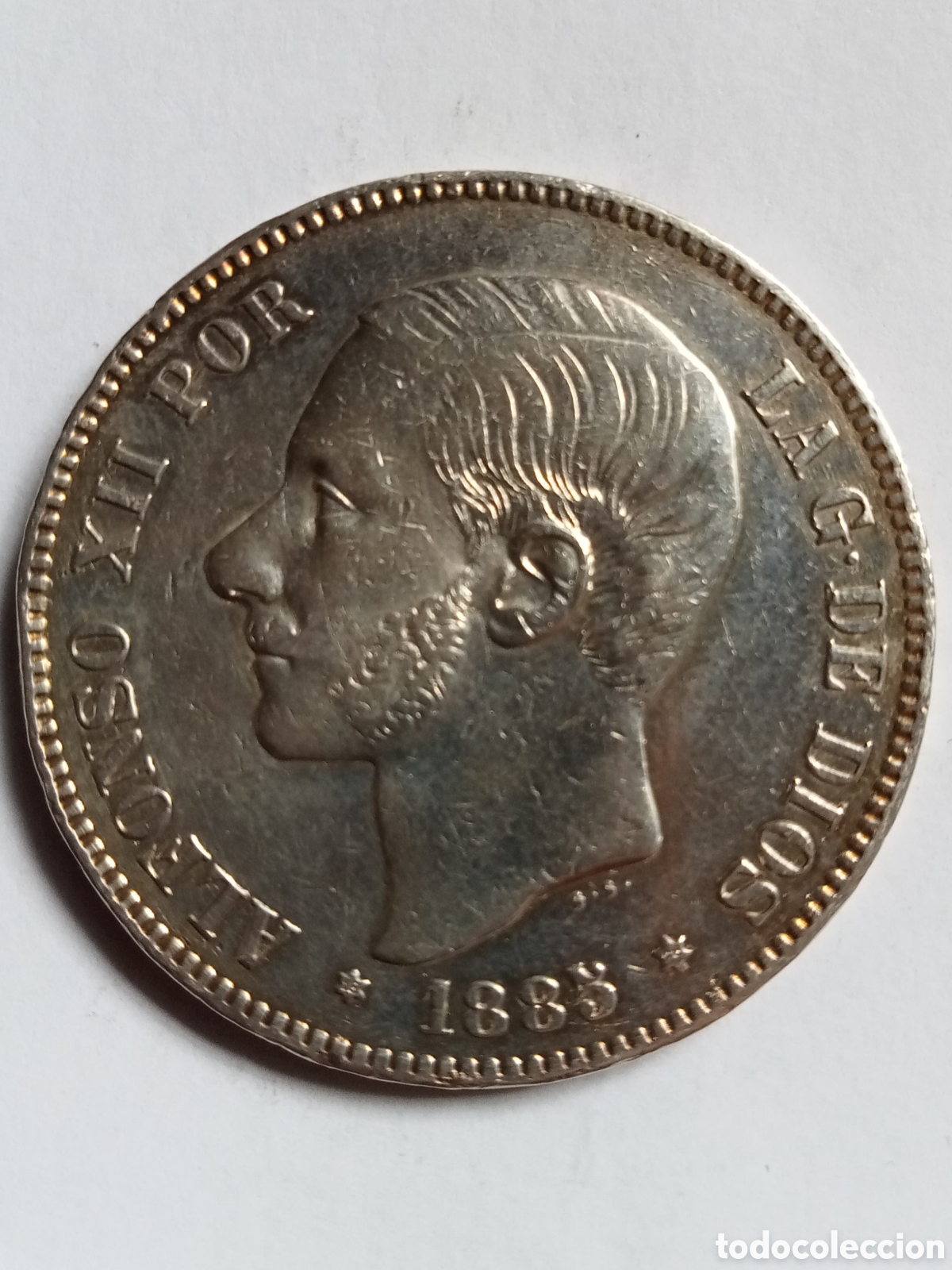 Monedas de Espa&ntilde;a: ALFONSO XII - A&Ntilde;O 1885 ESTRELLAS *18*86 MS.M - 5 PESETAS