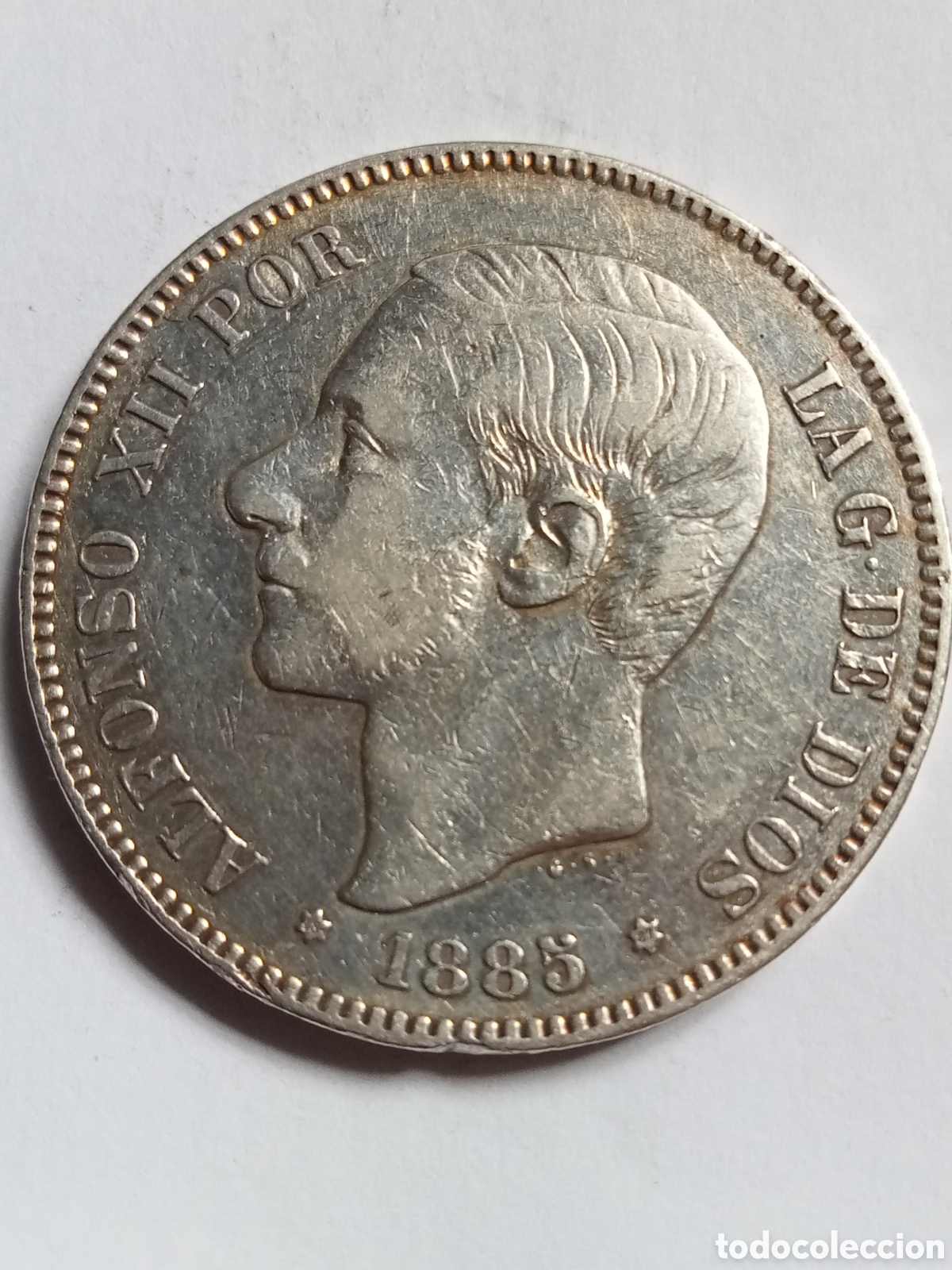 Monedas de Espa&ntilde;a: ALFONSO XII - A&Ntilde;O 1885 ESTRELLAS *18*87 - MP.M -5 PESETAS