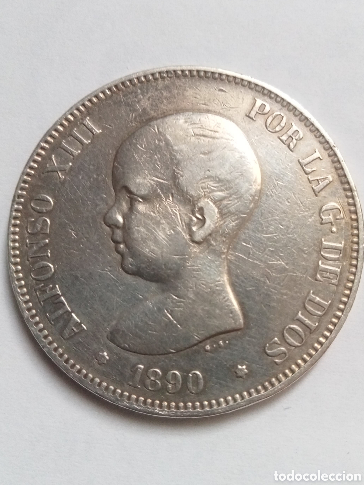 Monedas de Espa&ntilde;a: ALFONSO XIII - A&Ntilde;O 1890 ESTRELLAS *18*90 MP.M -5 PESETAS