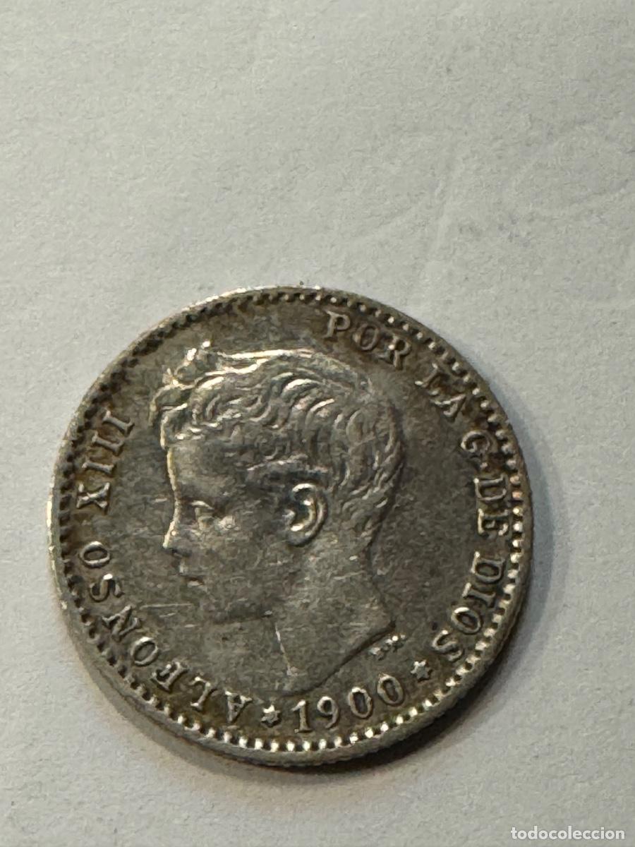 Monete da Spagna: MONEDA DE PLATA 50 C&Eacute;NTIMOS ALFONSO XIII A&Ntilde;O 1900 (G)